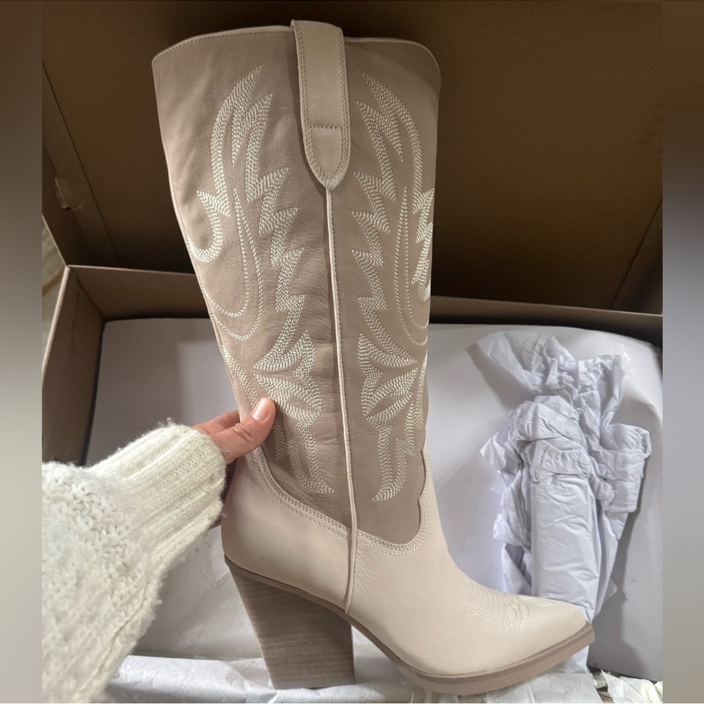 Dolce Vita‎ Cowboy Western Boots Blanch - Picture 16 of 16
